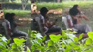 Delhi Young Couple GF Boobs In Park Outdoor Video