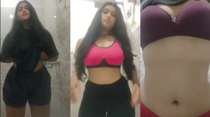Sexy Girl Pressing Her Boobs Video